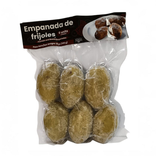 Empanadas de Plátano de Frijol (6 Pack) - Sweet plantain fritters with refried beans