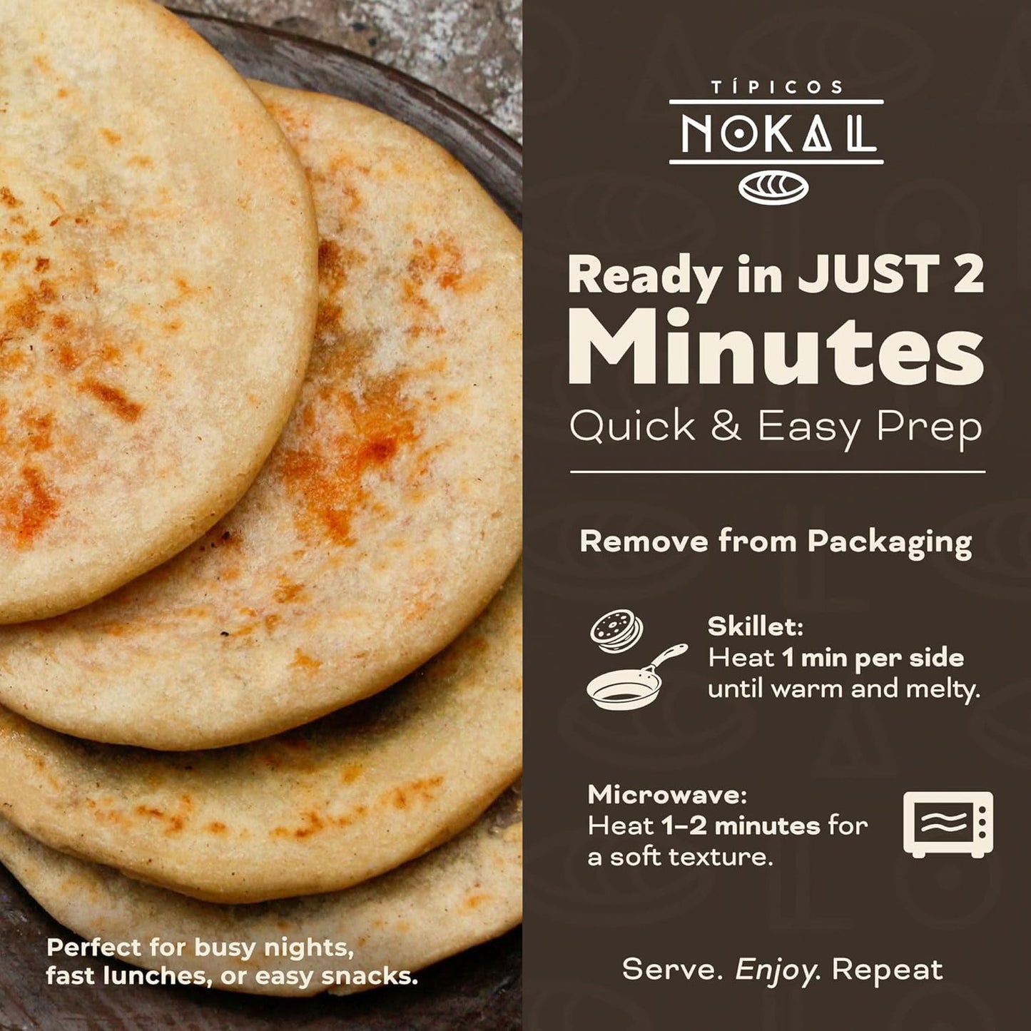 Pupusas de Maíz Revueltas (paquete de 5) - Producto Auténtico Salvadoreño