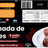 Empanadas de Plátano de Frijol (6 Pack) - Sweet plantain fritters with refried beans