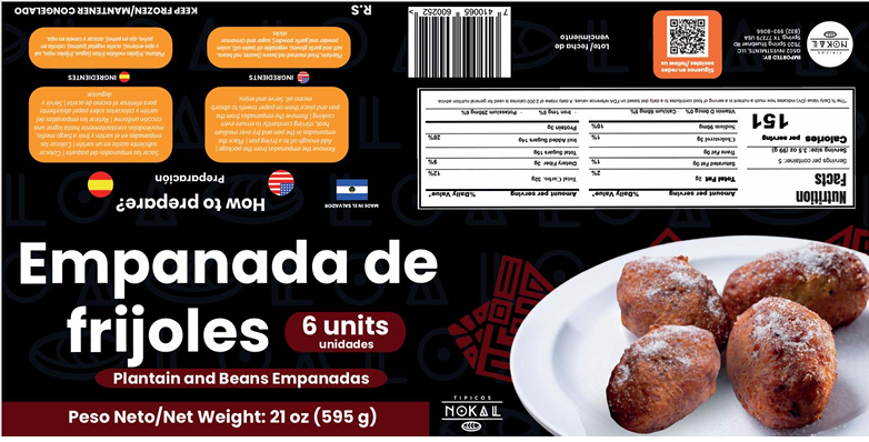 Empanadas de Plátano de Frijol (6 Pack) - Sweet plantain fritters with refried beans