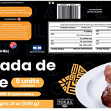 Caja de Empanadas de Plátano con Leche (12 x 6 Pack) - Sweet plantain fritters with custard