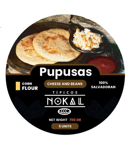 Caja de Pupusas de Maiz con Frijol y Queso (15 x 5 pack) - Authentic Salvadoran Product