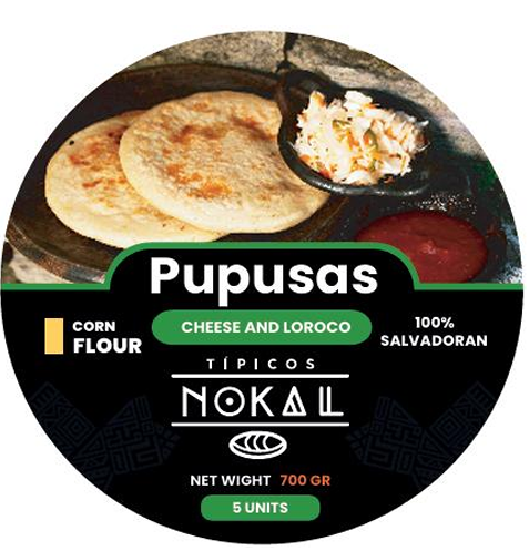 Caja de Pupusas Maiz de Queso con Loroco  (15x5 pack) - Authentic Salvadoran Product