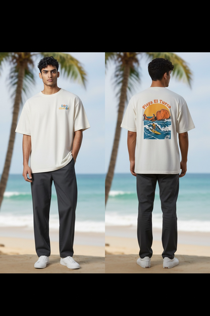 El Tunco Beach- Slim Fit T-Shirt - 503 Cher@s Clothing Co.