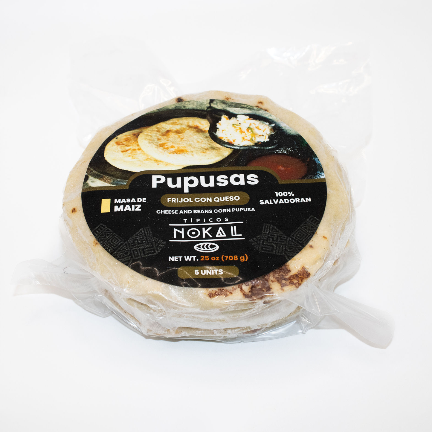 Pupusas de Maiz con Frijol y Queso (5 pack) - Authentic Salvadoran Product