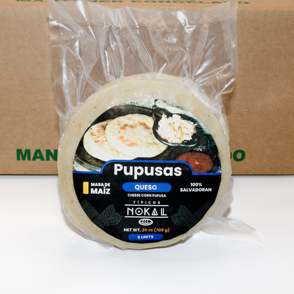 Caja de Pupusas de  Queso ( 15 x 5 pack) - Authentic Salvadoran Product